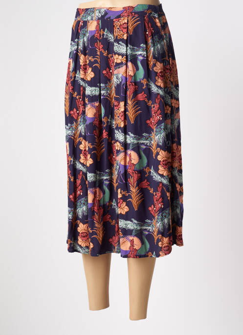 Jupe mi-longue bleu KING LOUIE pour femme