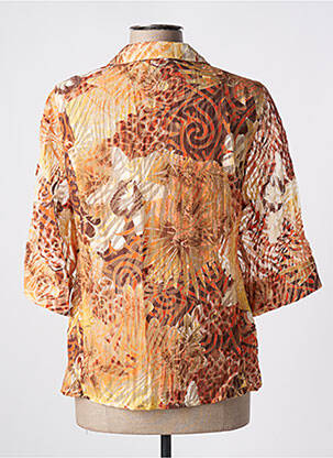Chemisier coupe fluide manches 3/4 orange RIO femme