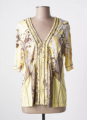 Gilet manches courtes manches mi-longues jaune GELCO femme