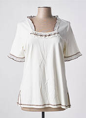 T-shirt beige BE THE QUEEN pour femme seconde vue