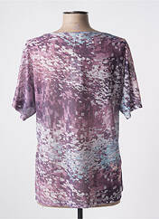T-shirt violet BE THE QUEEN pour femme seconde vue