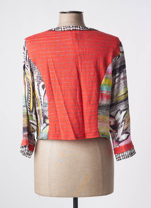 Gilet manches longues orange FRANCE RIVOIRE pour femme