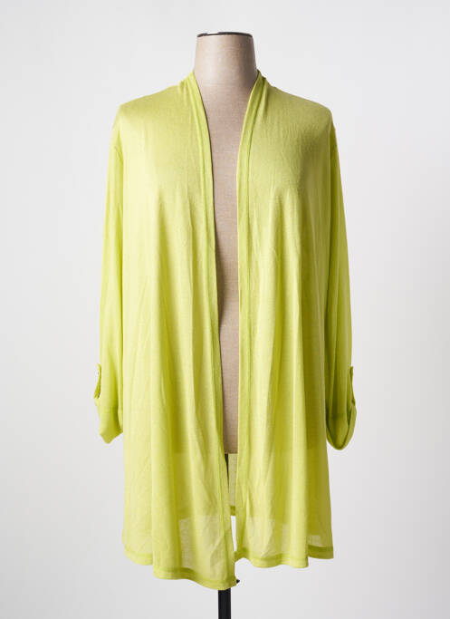 Gilet manches longues vert BE THE QUEEN pour femme