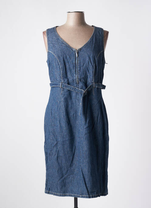 Robe mi-longue bleu INITIATIVE pour femme