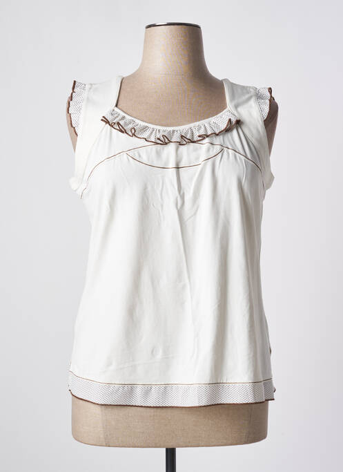 T-shirt beige BE THE QUEEN pour femme