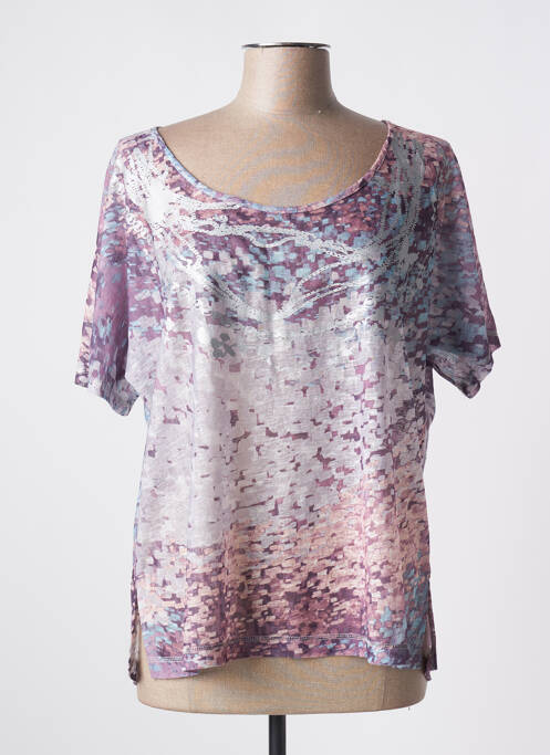T-shirt violet BE THE QUEEN pour femme