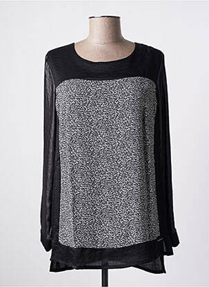 Tunique manches longues col rond noir VOODOO femme