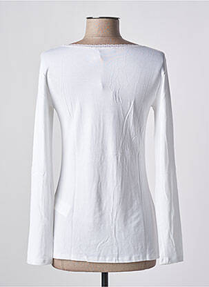 Top stretch manches longues blanc ELEONORA AMADEI femme