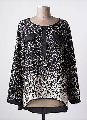 Blouse imprimé fantaisie manches longues noir VOODOO femme