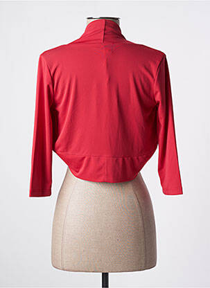 Boléro col châle rouge ELEONORA AMADEI femme