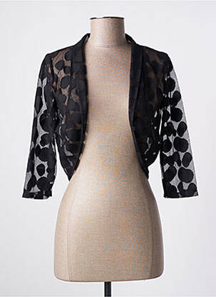 Boléro légère et transparente noir ELEONORA AMADEI femme