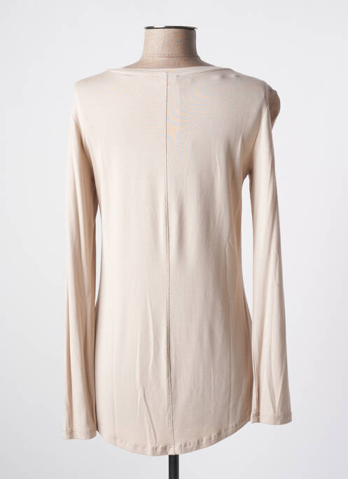 Top tissage jersey manches longues beige VOODOO femme