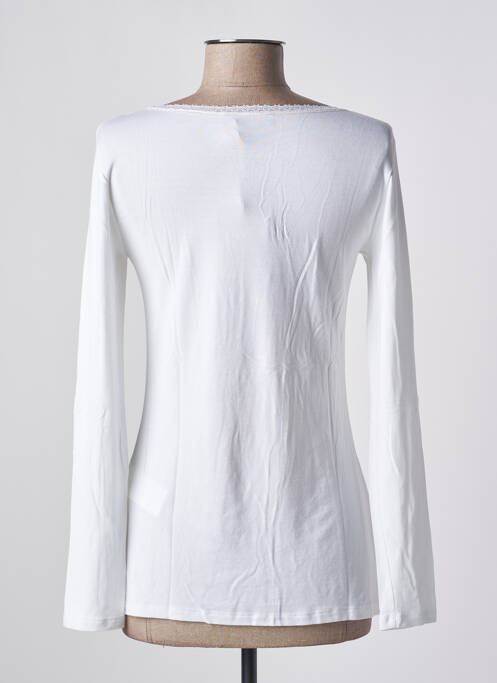 Top tissage jersey manches longues blanc ELEONORA AMADEI femme