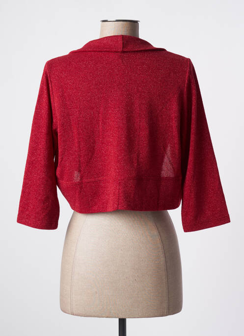 Boléro maille fine rouge ELEONORA AMADEI femme