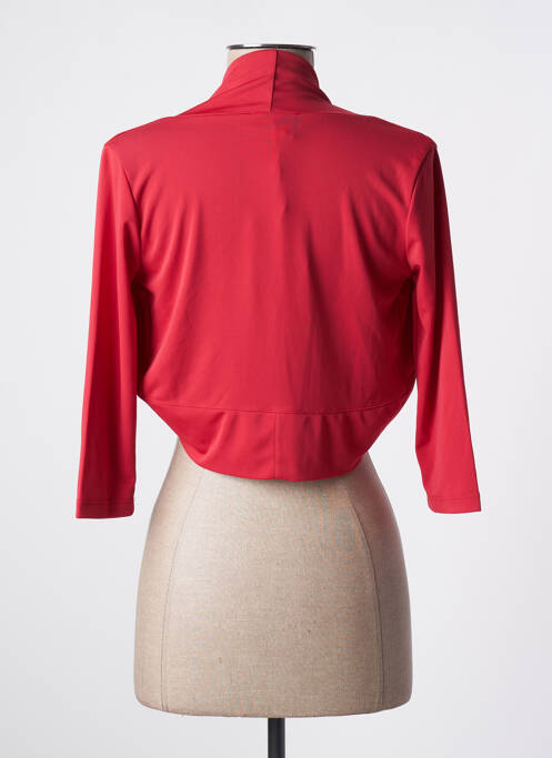 Boléro col châle rouge ELEONORA AMADEI femme