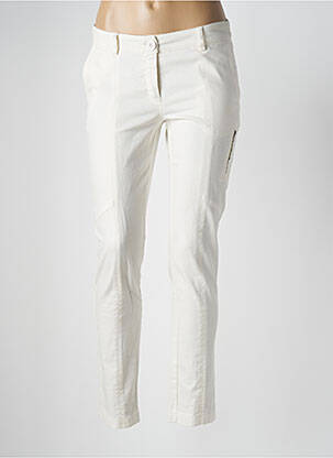 Pantalon 7/8 stretch taille normale beige ELEONORA AMADEI femme