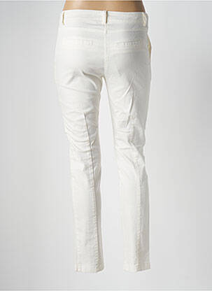 Pantalon 7/8 stretch taille normale beige ELEONORA AMADEI femme