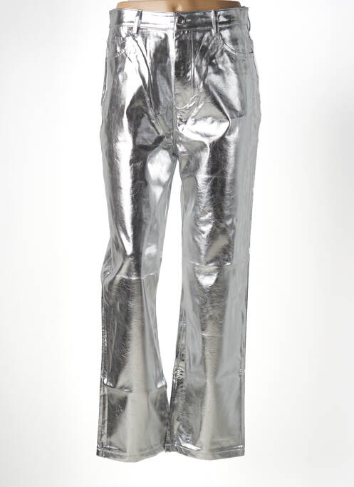 Pantalon droit argent DAPHNEA pour femme