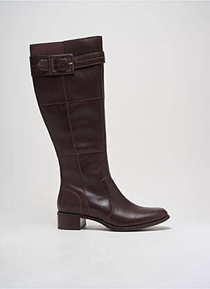 Bottes tissage satiné talon de 4 à 6cm marron TIMBERLAND femme