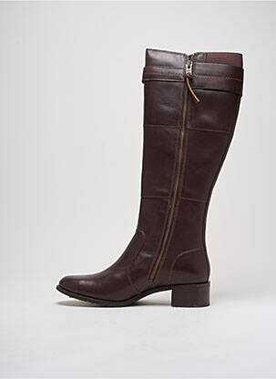 Bottes tissage satiné talon de 4 à 6cm marron TIMBERLAND femme