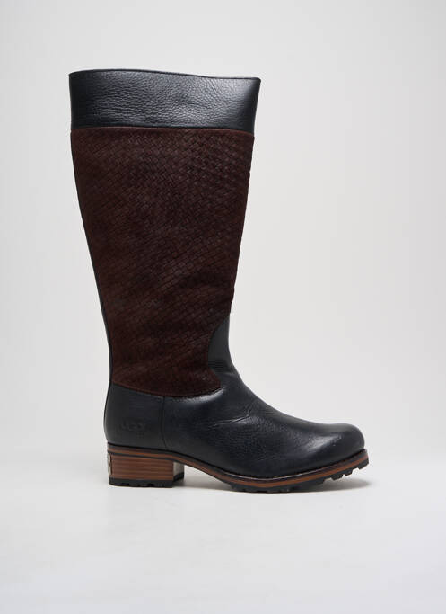 Bottes matière lisse talon de 4 à 6cm noir UGG femme