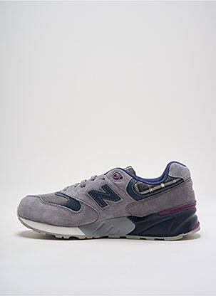 Baskets nubuck talon de 4 à 6cm gris NEW BALANCE femme