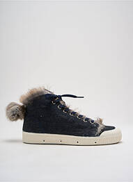 Baskets bout rond talon plat jusqu'à 3cm bleu SPRING COURT femme