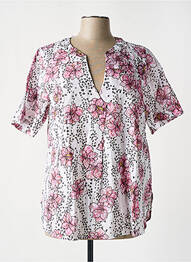 Blouse imprimé fleurs manches courtes rose CISO femme