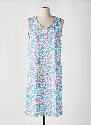 Chemise de nuit col v bleu PEIGNORA femme