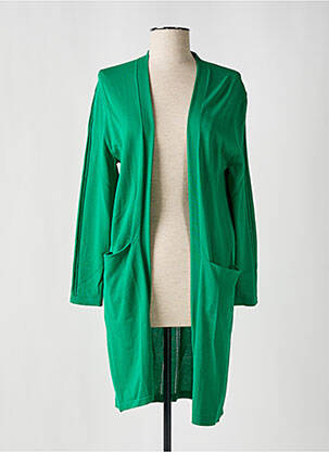 Gilet manches longues stretch vert SCORZZO femme