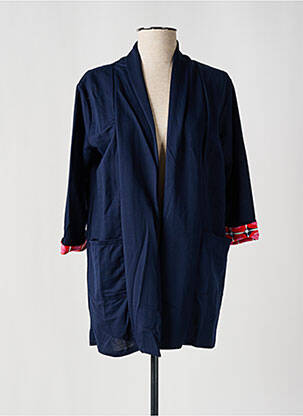 Blazer col châle bleu SCORZZO femme