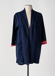 Blazer col châle bleu SCORZZO femme