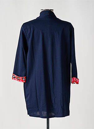 Blazer col châle bleu SCORZZO femme