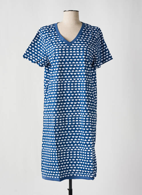 Chemise de nuit stretch bleu PEIGNORA femme