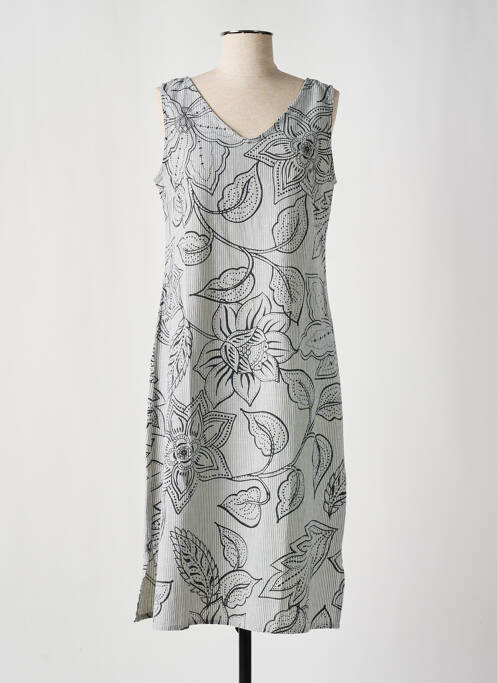 Robe mi-longue gris AGATHE & LOUISE pour femme