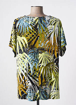 Blouse col v manches courtes vert CISO femme