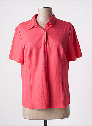 Chemisier coupe cintrée manches courtes rose GEVANA femme