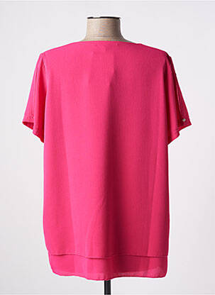 Blouse manches courtes manches courtes rose I.ODENA femme