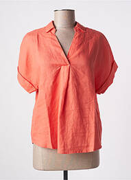 Blouse manches courtes manches courtes orange SO SWEET femme