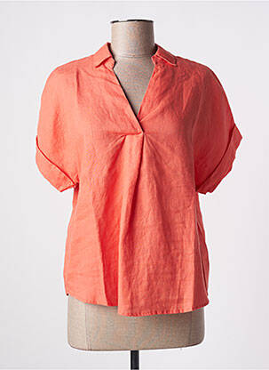 Blouse manches courtes manches courtes orange SO SWEET femme