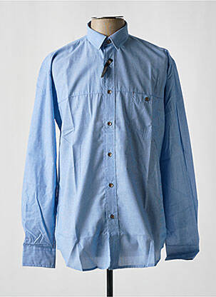 Chemise manches longues imprimé rayures bleu EASYLINE homme