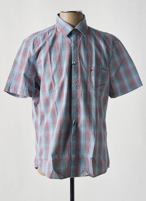 Chemise manches courtes imprimé fantaisie bleu JUPITER homme