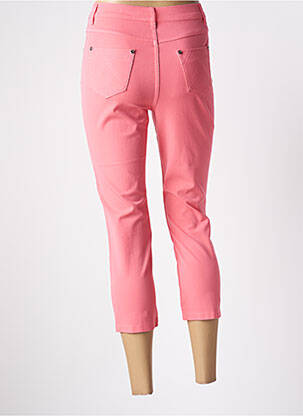 Pantacourt stretch taille haute rose MARBLE femme