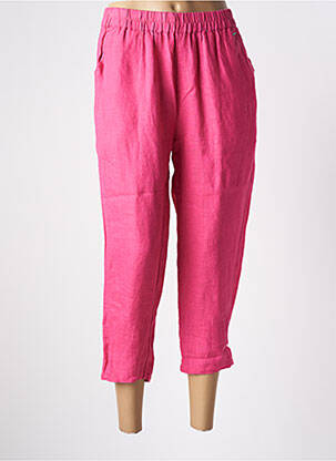 Pantacourt taille haute taille haute rose AGATHE & LOUISE femme