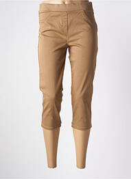 Pantacourt stretch taille normale marron CONCEPT K femme