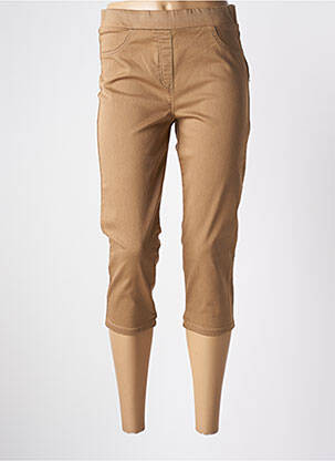 Pantacourt stretch taille normale marron CONCEPT K femme