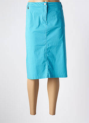 Jupe mi-longue stretch bleu AGATHE & LOUISE femme