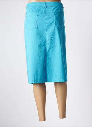 Jupe mi-longue stretch bleu AGATHE & LOUISE femme