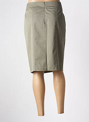 Jupe mi-longue taille à pinces vert GEVANA femme