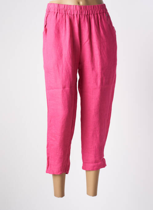 Pantacourt taille haute taille haute rose AGATHE & LOUISE femme